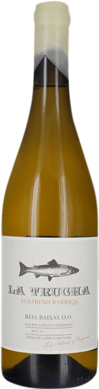 22,95 € | 白酒 Notas Frutales de Albariño La Trucha Barrica 岁 D.O. Rías Baixas 加利西亚 西班牙 Albariño 75 cl