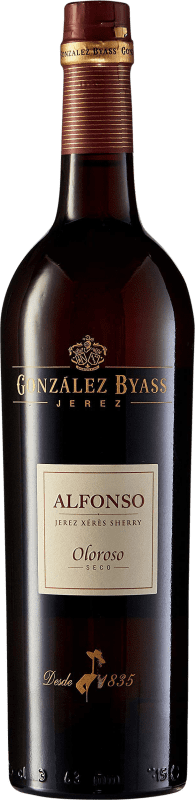 Envio grátis | Vinho fortificado González Byass Alfonso Oloroso Seco D.O. Jerez-Xérès-Sherry Andalucía y Extremadura Espanha Palomino Fino 75 cl