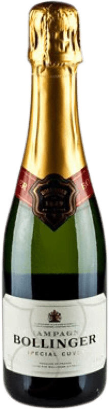 Бесплатная доставка | Белое игристое Bollinger Cuvée брют Гранд Резерв A.O.C. Champagne Франция Pinot Black, Chardonnay, Pinot Meunier Половина бутылки 37 cl