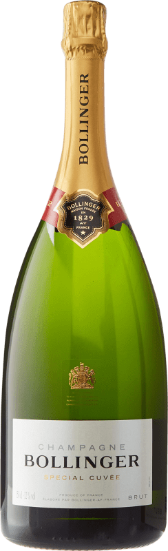 157,95 € | Белое игристое Bollinger Cuvée брют Гранд Резерв A.O.C. Champagne Франция Pinot Black, Chardonnay, Pinot Meunier бутылка Магнум 1,5 L