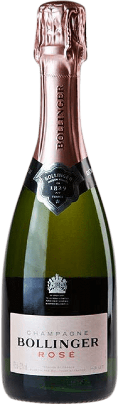 55,95 € 免费送货 | 桃红起泡酒 Bollinger Brut — 起泡酒 干型 Rosé — 桃红葡萄酒 特级珍藏 A.O.C. Champagne 半瓶装 37 cl