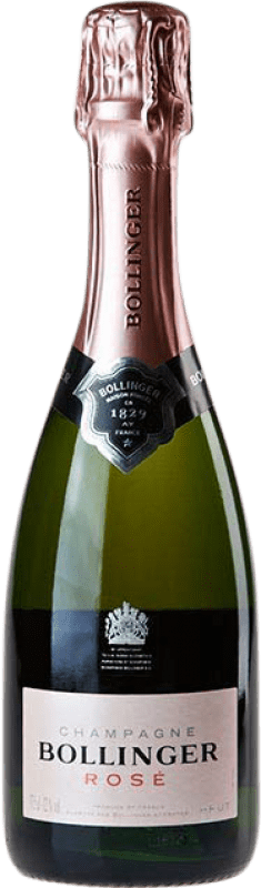 Kostenloser Versand | Rosé Sekt Bollinger Rosé Brut Große Reserve A.O.C. Champagne Frankreich Spätburgunder, Chardonnay, Pinot Meunier Halbe Flasche 37 cl