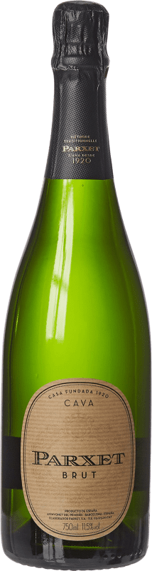 Envoi gratuit | Blanc mousseux Parxet Grappa Brut Réserve D.O. Cava Catalogne Espagne Macabeo, Parellada, Pansa Blanca 75 cl