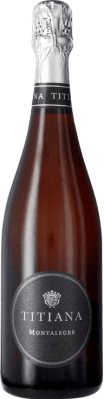 29,95 € | Espumante branco Parxet Titiana Montalegre Brut Nature Reserva D.O. Cava Catalunha Espanha Pinot Preto, Chardonnay 75 cl