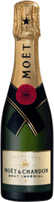 Бесплатная доставка | Белое игристое вино Moët & Chandon Imperial брют Гранд Резерв A.O.C. Champagne Франция Pinot Black, Chardonnay, Pinot Meunier Половина бутылки 37 cl