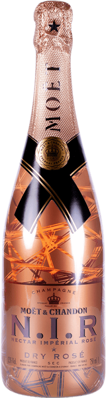 101,95 € 免费送货 | 桃红起泡酒 Moët & Chandon N.I.R. Nectar Brut — 起泡酒 干型 Rosé — 桃红葡萄酒, Impérial — 帝国 A.O.C. Champagne