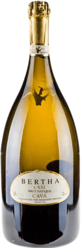 68,95 € | White Sparkling Wine Bertha S.XXI Brut Nature Grand Reserve D.O. Cava Catalonia Spain Macabeo, Xarel·lo, Chardonnay, Parellada Magnum Bottle 1,5 L