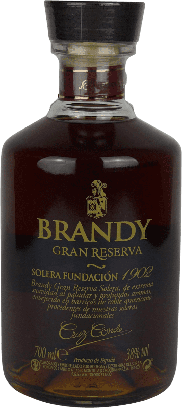 Envio grátis | Brandy Conhaque Cruz Conde Gran Cruz Espanha 70 cl