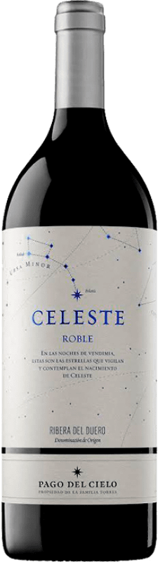 29,95 € Spedizione Gratuita | Vino Rosso Pago del Cielo Celeste Rovere D.O. Ribera del Duero Bottiglia Magnum 1,5 L
