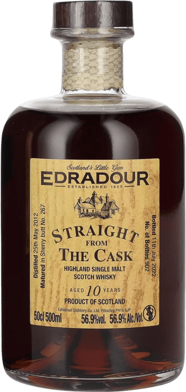 136,95 € Envío gratis | Whisky Single Malt Edradour Burgundy Cask 11 Años Botella Medium 50 cl