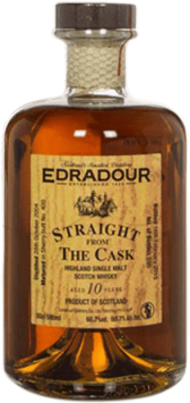 送料無料 | ウイスキーシングルモルト Edradour Straigt from the Cask イギリス 10 年 ボトル Medium 50 cl