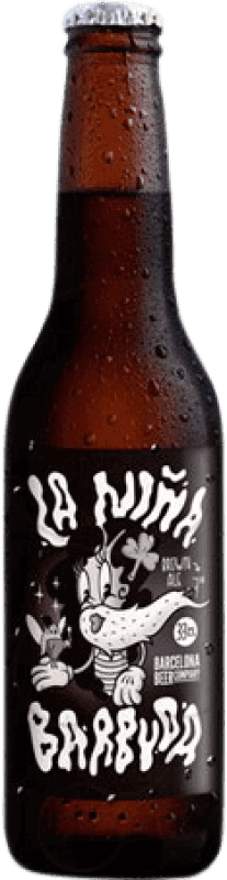 Бесплатная доставка | Пиво Barcelona Beer La Niña Barbuda Brown Ale Испания треть литровая бутылка 33 cl