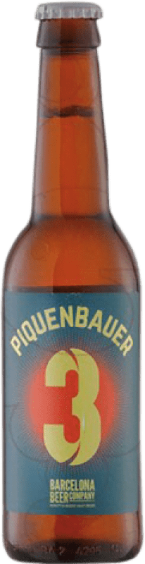 1,95 € Free Shipping | Beer Barcelona Beer Piquenbauer 3 Ginger Wheat Beer Third-Liter Bottle 33 cl