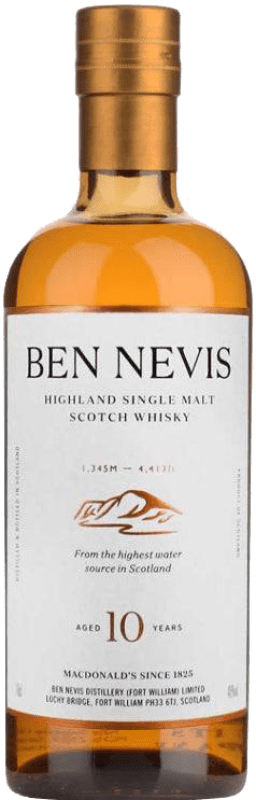 免费送货 | 威士忌单一麦芽威士忌 Ben Nevis 英国 10 岁 70 cl