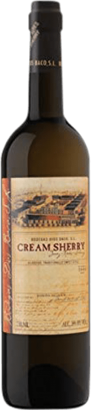 10,95 € | 强化酒 Dios Baco Cream Sherry D.O. Jerez-Xérès-Sherry Andalucía y Extremadura 西班牙 Palomino Fino, Pedro Ximénez 75 cl