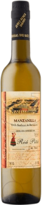 4,95 € Kostenloser Versand | Likörwein Dios Baco Riá Pitá D.O. Manzanilla-Sanlúcar de Barrameda Medium-Flasche 50 cl