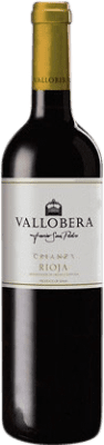 Бесплатная доставка | Красное вино Vallobera старения D.O.Ca. Rioja Ла-Риоха Испания Tempranillo Половина бутылки 37 cl