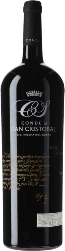 42,95 € | Vino rosso Conde de San Cristóbal Crianza D.O. Ribera del Duero Castilla y León Spagna Tempranillo, Merlot, Cabernet Sauvignon Bottiglia Magnum 1,5 L
