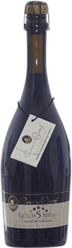 Бесплатная доставка | Красное игристое вино Dei Giorgi Letizia 5 Stelle Rosso сухой D.O.C. Lambrusco di Sorbara Италия Lambrusco 75 cl