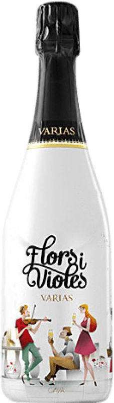 6,95 € Бесплатная доставка | Белое игристое Cava Varias Flors i Violes брют Молодой D.O. Cava