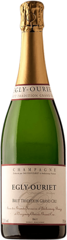 Free Shipping | White sparkling Egly-Ouriet Tradition Grand Cru Brut Grand Reserve A.O.C. Champagne France Pinot Black, Chardonnay 75 cl