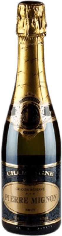 13,95 € Бесплатная доставка | Белое игристое вино Pierre Mignon Brut — брют Гран Резерва A.O.C. Champagne Полубутылка 37 cl