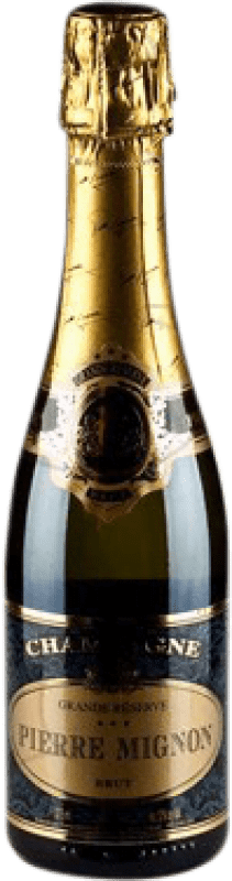 Envío gratis | Espumoso blanco Pierre Mignon Brut Gran Reserva A.O.C. Champagne Francia Pinot Negro, Chardonnay, Pinot Meunier Media Botella 37 cl