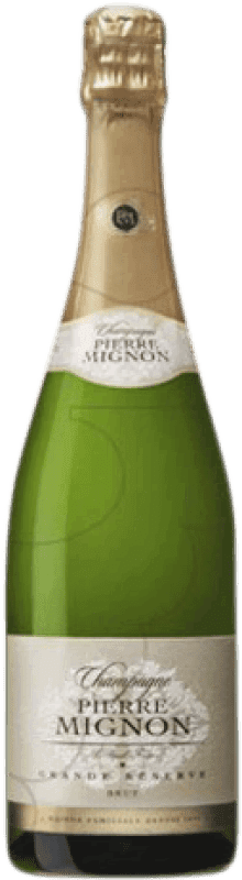 36,95 € | Белое игристое Pierre Mignon брют Гранд Резерв A.O.C. Champagne Франция Pinot Black, Chardonnay, Pinot Meunier 75 cl