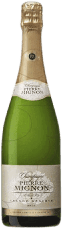 39,95 € | Белое игристое вино Pierre Mignon брют Гранд Резерв A.O.C. Champagne Франция Pinot Black, Chardonnay, Pinot Meunier 75 cl