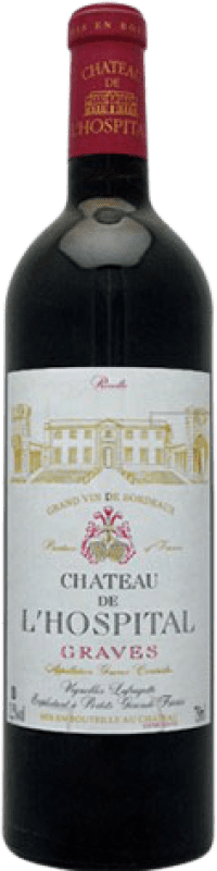 Бесплатная доставка | Красное вино Château de l'Hospital старения A.O.C. Bordeaux Франция Merlot, Cabernet Sauvignon 75 cl