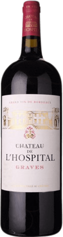 Free Shipping | Red wine Château de l'Hospital Aged A.O.C. Bordeaux France Magnum Bottle 1,5 L