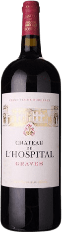 Free Shipping | Red Wine Château de l'Hospital Crianza — Aged A.O.C. Bordeaux France Magnum Bottle 1,5 L
