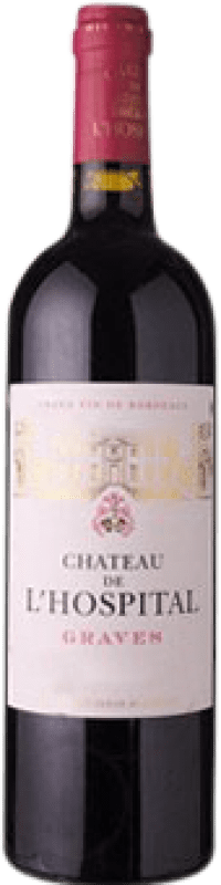 Free Shipping | Red wine Château de l'Hospital Aged A.O.C. Bordeaux France Half Bottle 37 cl