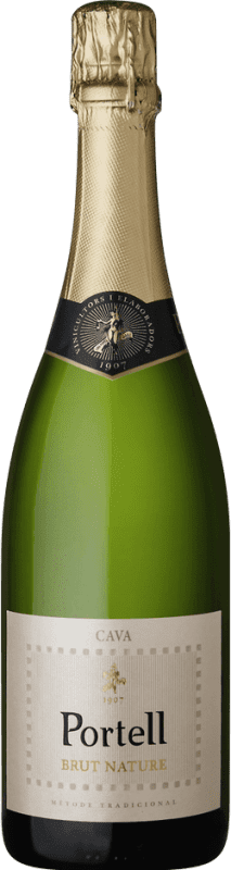 Envoi gratuit | Blanc mousseux Sarral Portell Brut Nature D.O. Cava Catalogne Espagne Macabeo, Parellada 75 cl