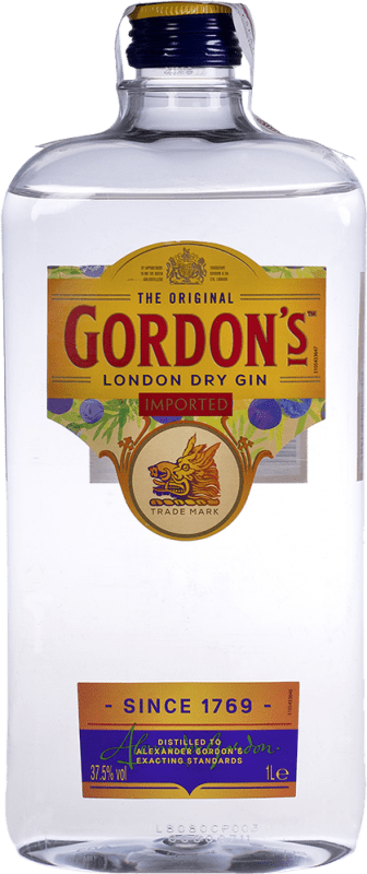 Free Shipping | Gin Gordon's United Kingdom Hip Flask Bottle 1 L