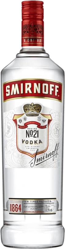 Free Shipping | Vodka Smirnoff Etiqueta Roja Nº 21 France 1 L