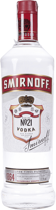 16,95 € | Vodka Smirnoff Nº 21 Red — Edição Vermelha França 1 L