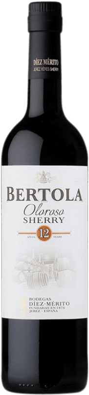 Envio grátis | Vinho fortificado Díez Mérito Bertola D.O. Jerez-Xérès-Sherry Andalucía y Extremadura Espanha Pedro Ximénez 12 Anos 75 cl