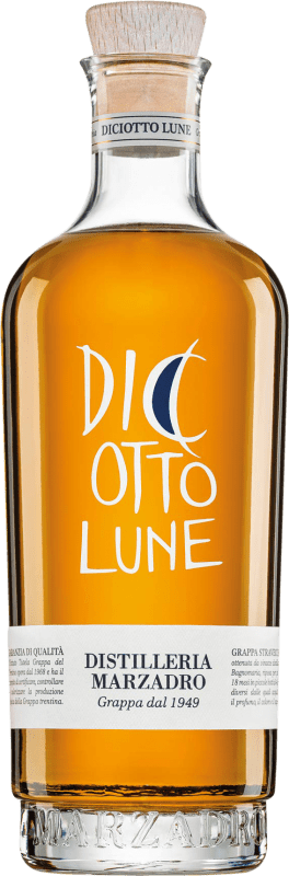 Envio grátis | Aguardente Grappa Marzadro Le Diciotto Lune Itália 70 cl