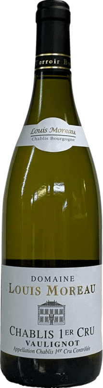 Free Shipping | White wine Louis Moreau Vaulignot Aged A.O.C. Chablis Premier Cru France Chardonnay 75 cl