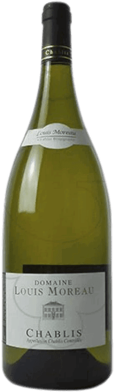 29,95 € Kostenloser Versand | Weißwein Louis Moreau Jung A.O.C. Chablis Magnum-Flasche 1,5 L