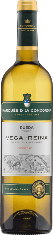 9,95 € Spedizione Gratuita | Vino Bianco Hacienda Zorita Vega Reina Giovane D.O. Rueda