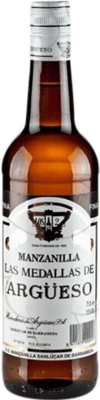 Spedizione Gratuita | Vino Liquoroso Herederos de Argüeso Las Medallas D.O. Manzanilla-Sanlúcar de Barrameda Andalucía y Extremadura Spagna Palomino Fino 75 cl