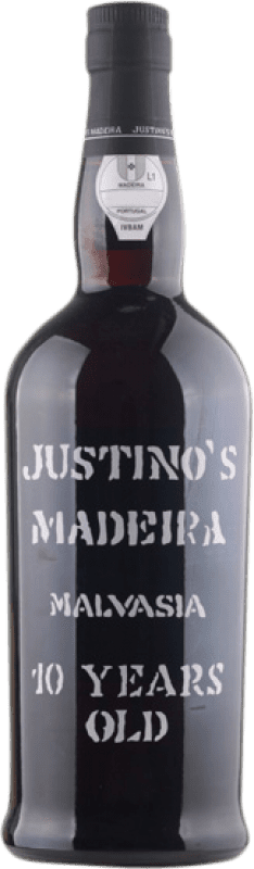 Бесплатная доставка | Крепленое вино Justino's Madeira I.G. Madeira Португалия Malvasía 10 Лет 75 cl