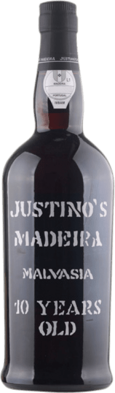 Envio grátis | Vinho fortificado Justino's Madeira I.G. Madeira Portugal Malvasía 10 Anos 75 cl