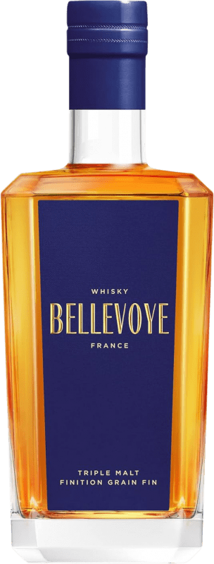 免费送货 | 威士忌单一麦芽威士忌 Les Bienheureux Bellevoye Noir Triple Malt Edition Tourbée 法国 70 cl