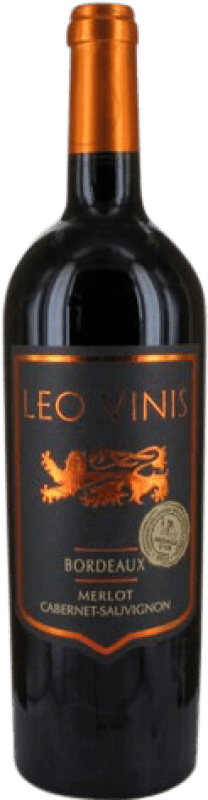 Free Shipping | Red Wine Les Caves Fleury Leo Vinis Crianza — Aged A.O.C. Bordeaux France Merlot, Cabernet Sauvignon 75 cl