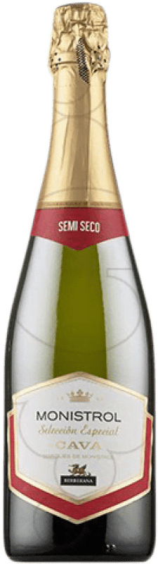 Free Shipping | White sparkling Marqués de Monistrol Selecció Especial Semi-Dry Semi-Sweet Reserve D.O. Cava Catalonia Spain Macabeo, Xarel·lo, Parellada 75 cl