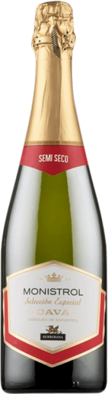 4,95 € | Vin Mousseux Blanc Marqués de Monistrol Semiseco — Demi-Sec Sélection, Spécial Réserve D.O. Cava Catalogne Espagne Macabeo — Macabeu, Xarel·lo, Parellada 75 cl