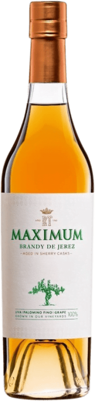 54,95 € Envío gratis | Brandy Marqués del Real Tesoro Maximum Botella Medium 50 cl